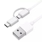 Cable 2 en 1 USB-Micro USB a tipo C Xiaomi 1M