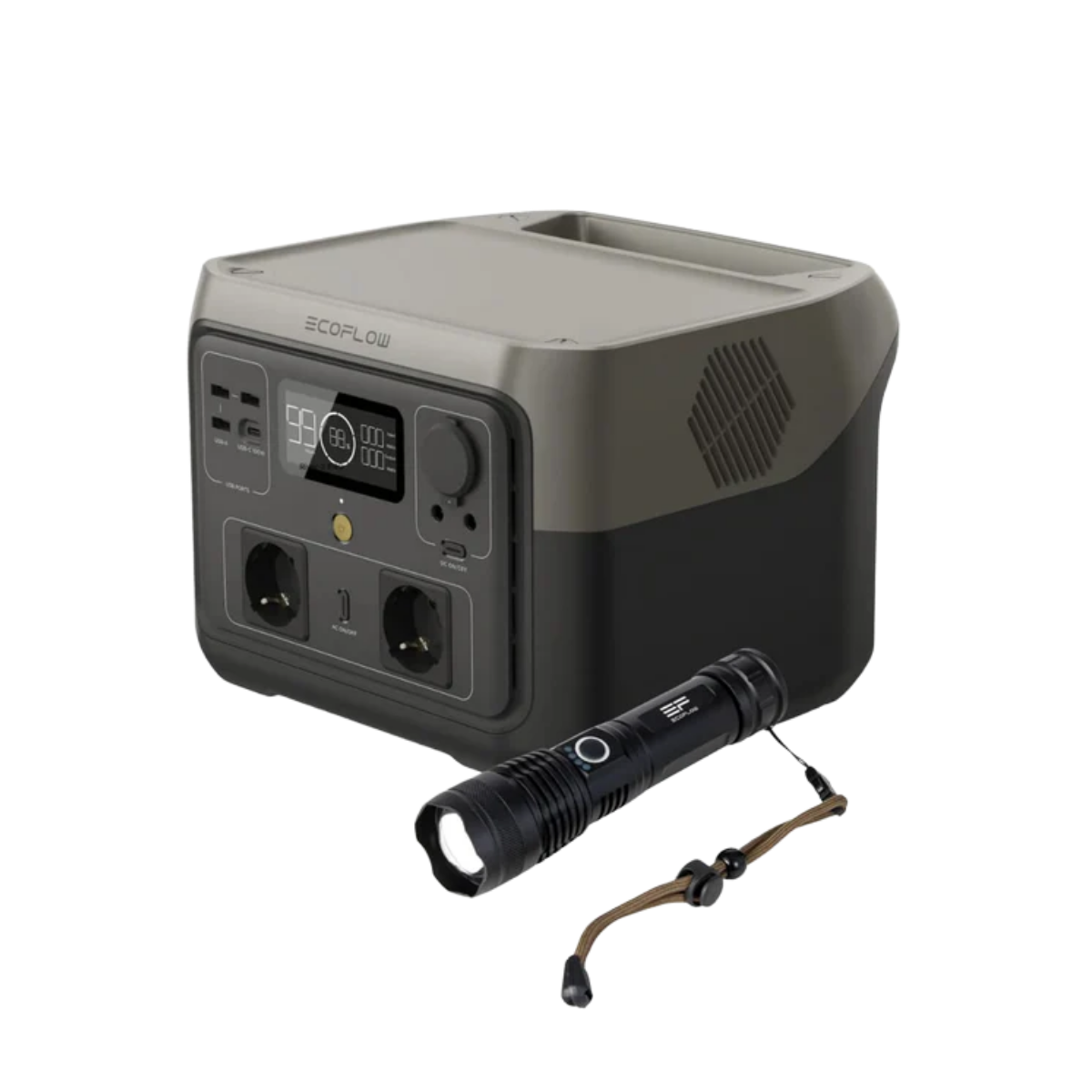 EcoFlow Generador River 2 Max 512Wh + Linterna