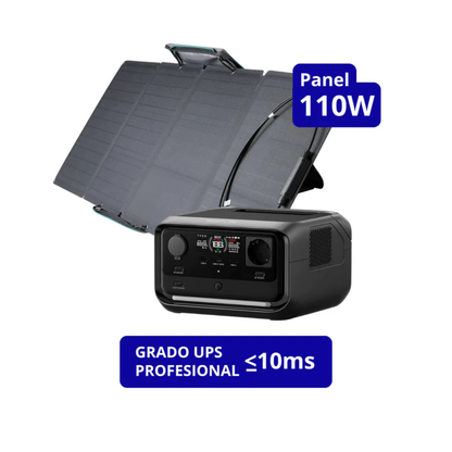 EcoFlow Generador River 3 Plus 286Wh + Panel Solar 110W