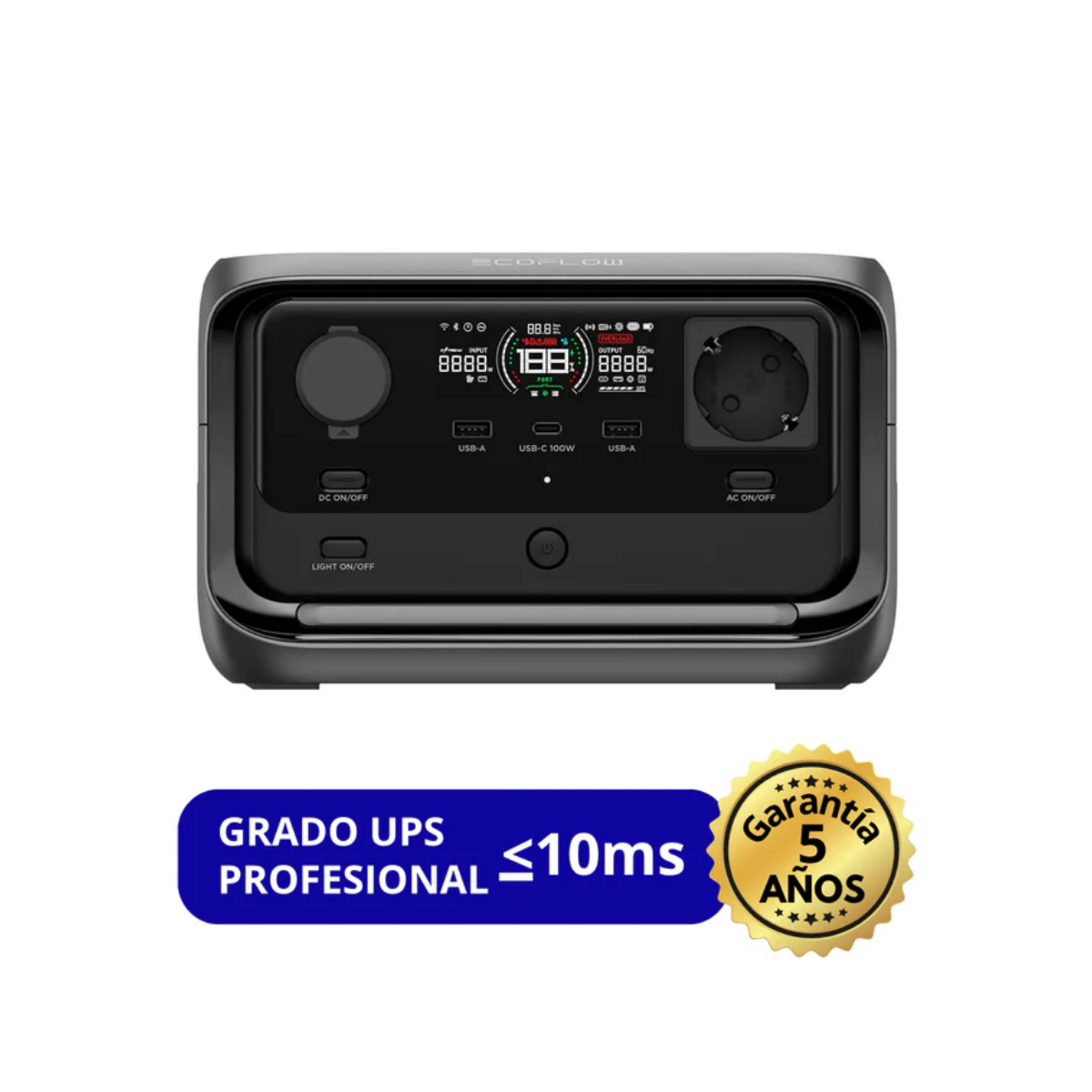 Generador EcoFlow River 3 Plus 600W 286Wh