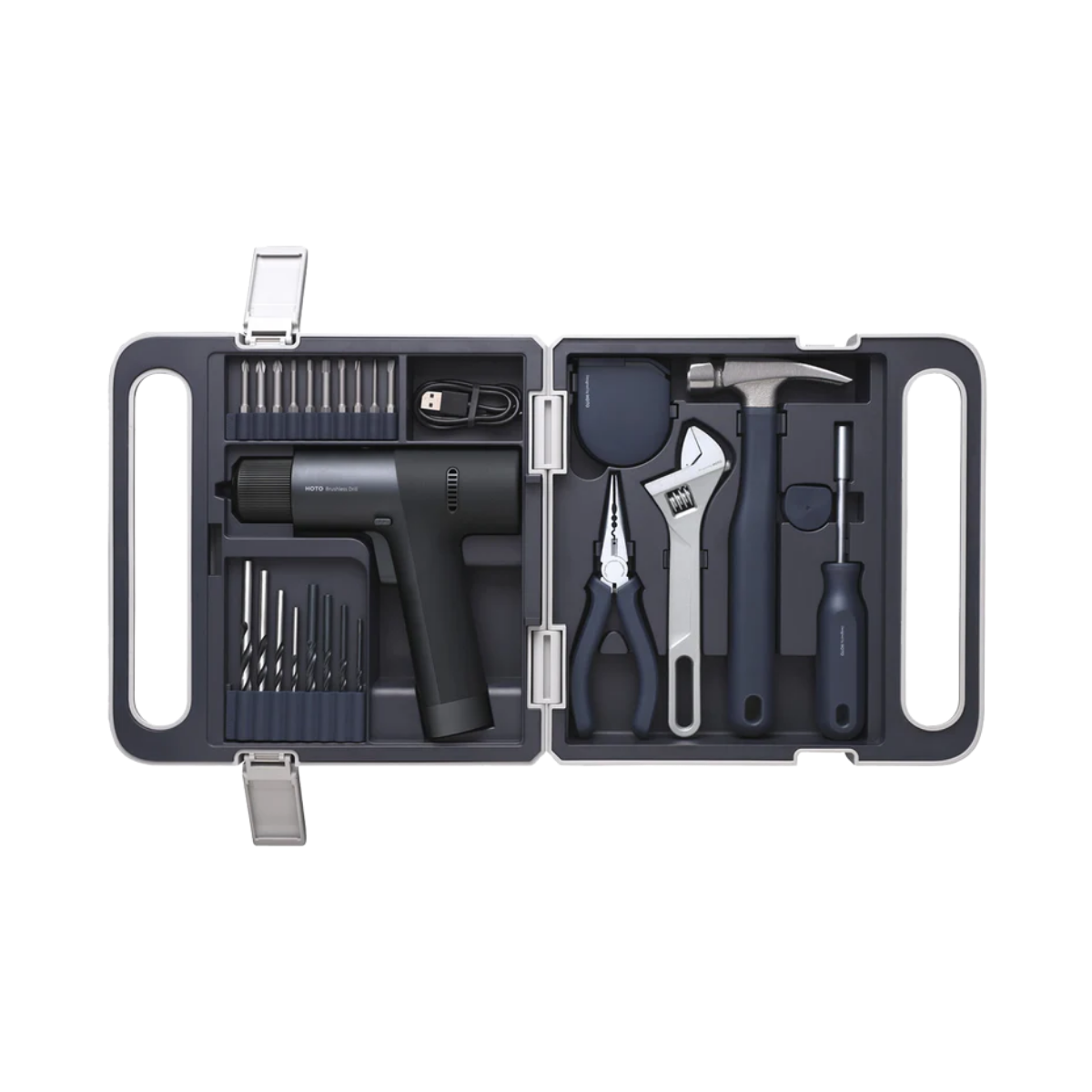HOTO Set de Herramientas con Taladro Brushless 12V