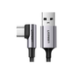 UGREEN Cable USB-C en ángulo a USB 2.0 A trenzado 1m Gris