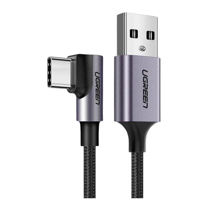 UGREEN Cable USB-C en ángulo a USB 2.0 A trenzado 2m