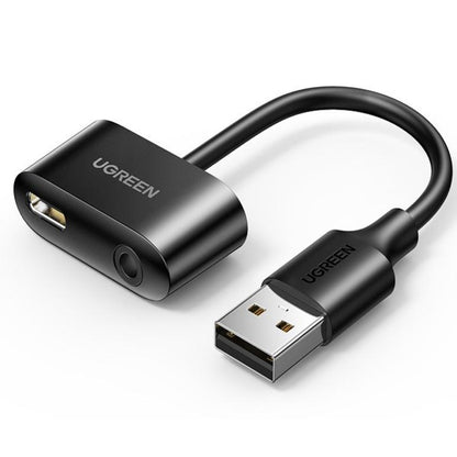 UGREEN Adaptador de audio USB A a USB-C + AUX 3,5 mm