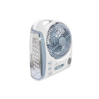Ventilador Portátil con Luz de Emergencia y Radio Bluetooth