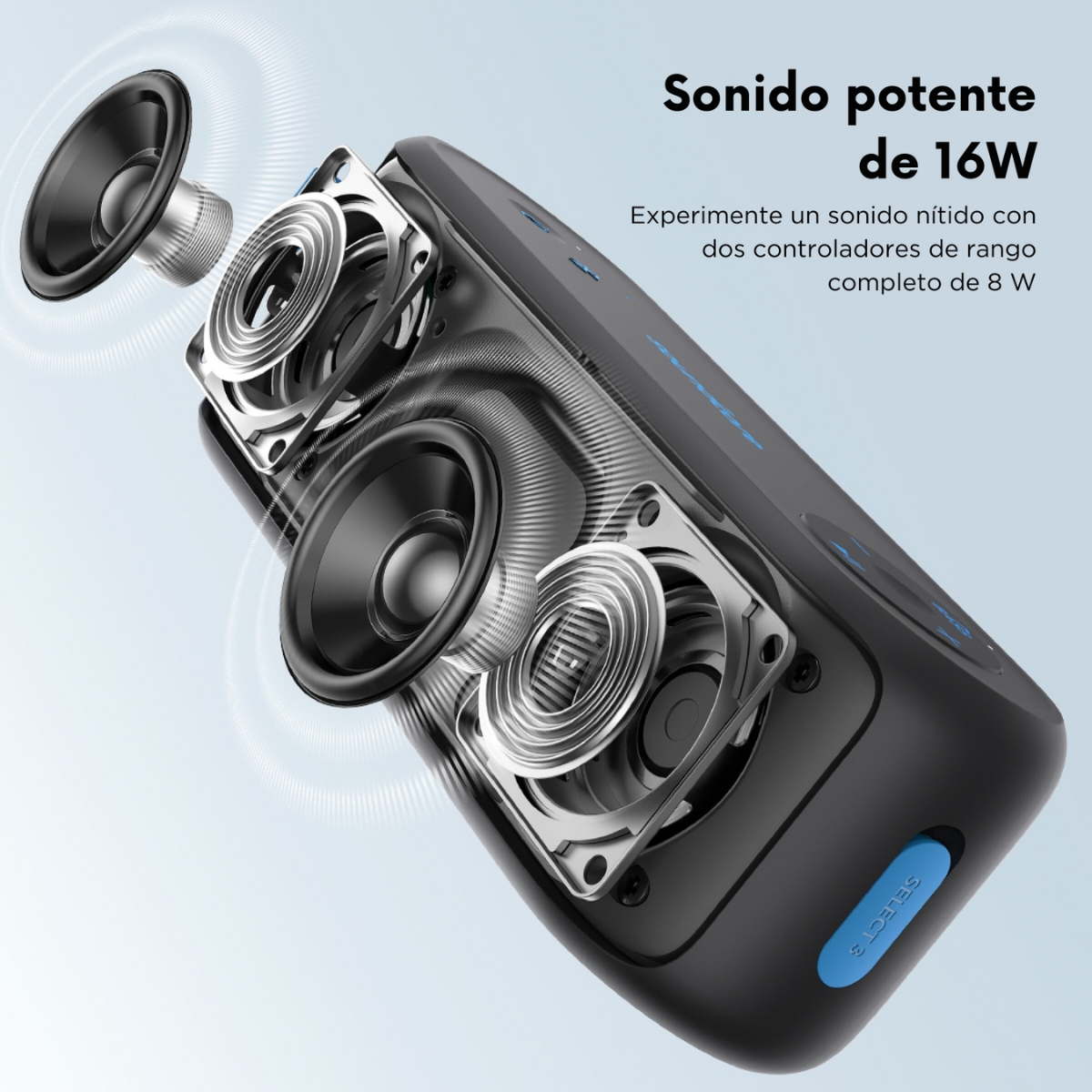 Select 3 Parlante Portátil Select 3 Soundcore Negro