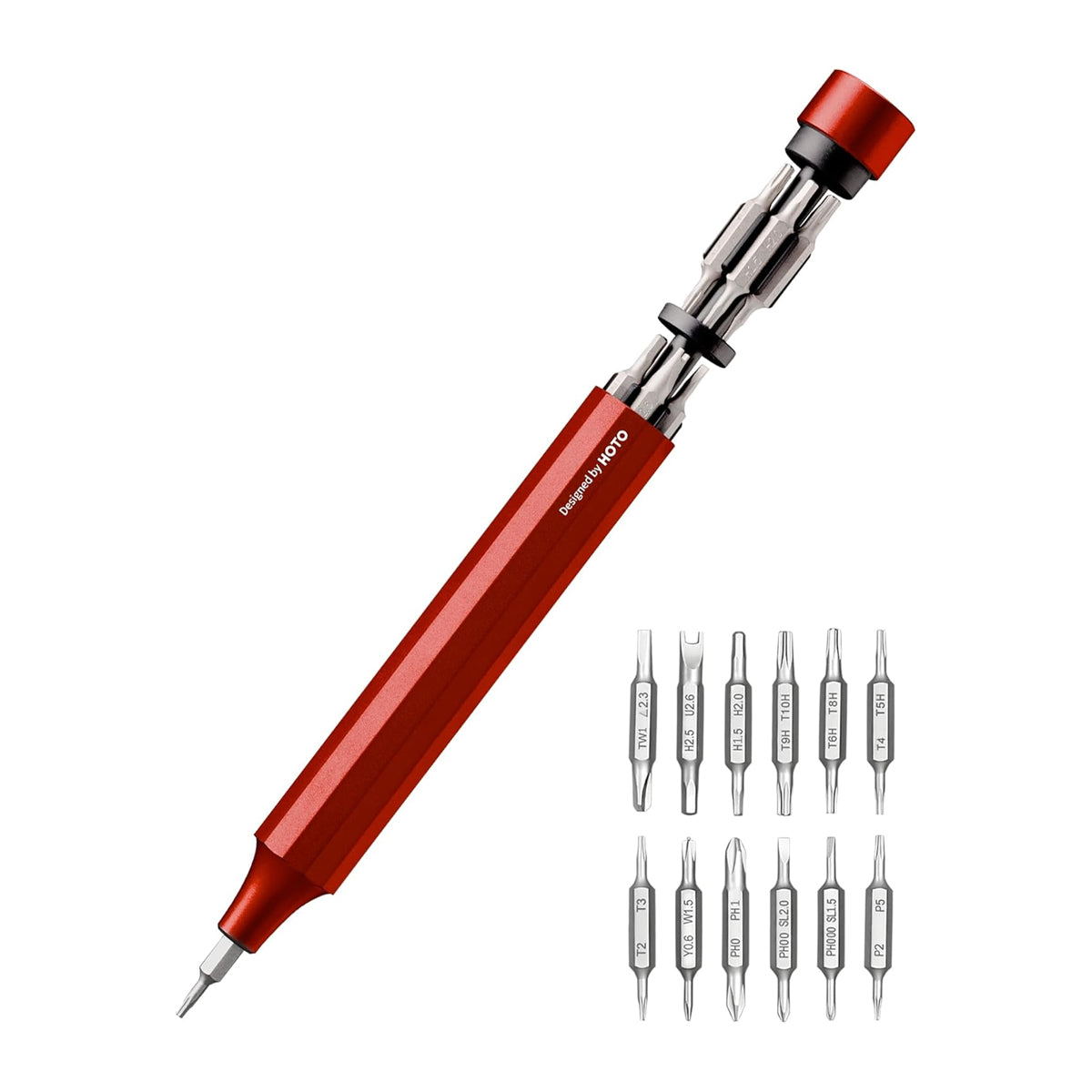 HOTO Destornillador de Precisión Rojo 24 Funciones