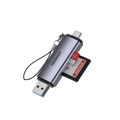UGREEN Lector de Tarjetas USB-C + USB-A a TF/SD 3.0