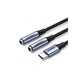 UGREEN Cable splitter de audio USB-C a 3.5mm + 3.5mm 20 cm