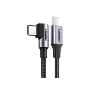 UGREEN Cable USB-C 2.0 a USB-C 2.0 en ángulo 3A trenzado 1m